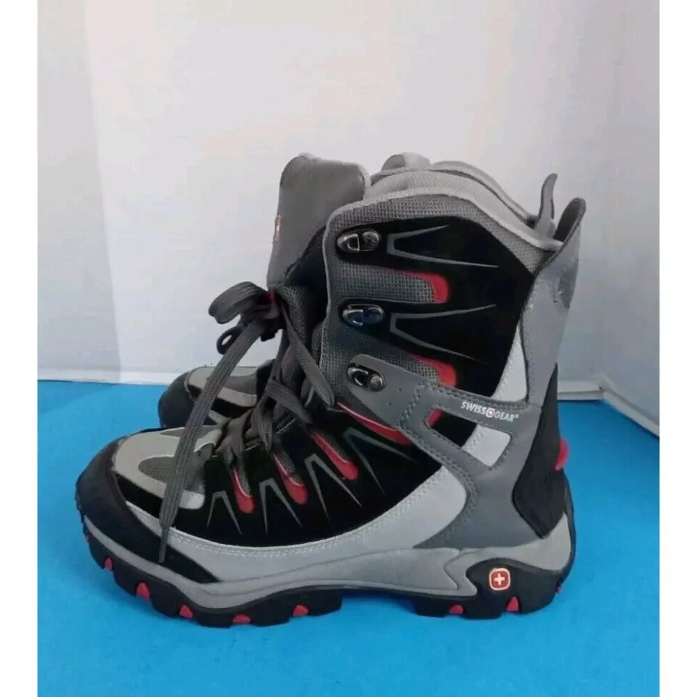 Swiss Military Waterproof Hiking Boot Grey Black Outdoor Adventure Trekking Shoe
